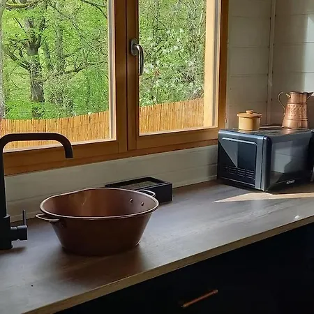 בית נופש Mini Maison Tiny House Et Son Bain Nordique *